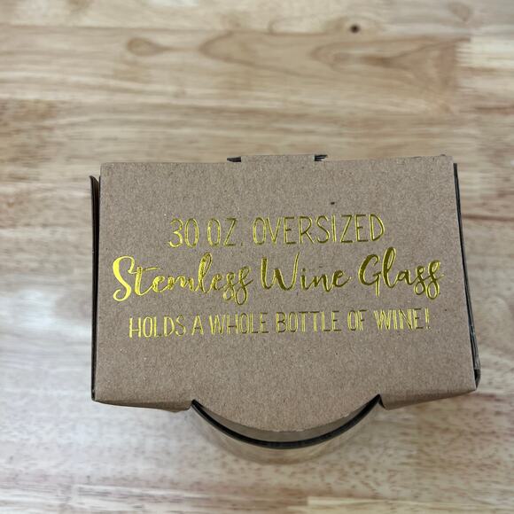Tough Day Stemless Wine Glass With Gold Lettering - NWT - Picture 5 of 5